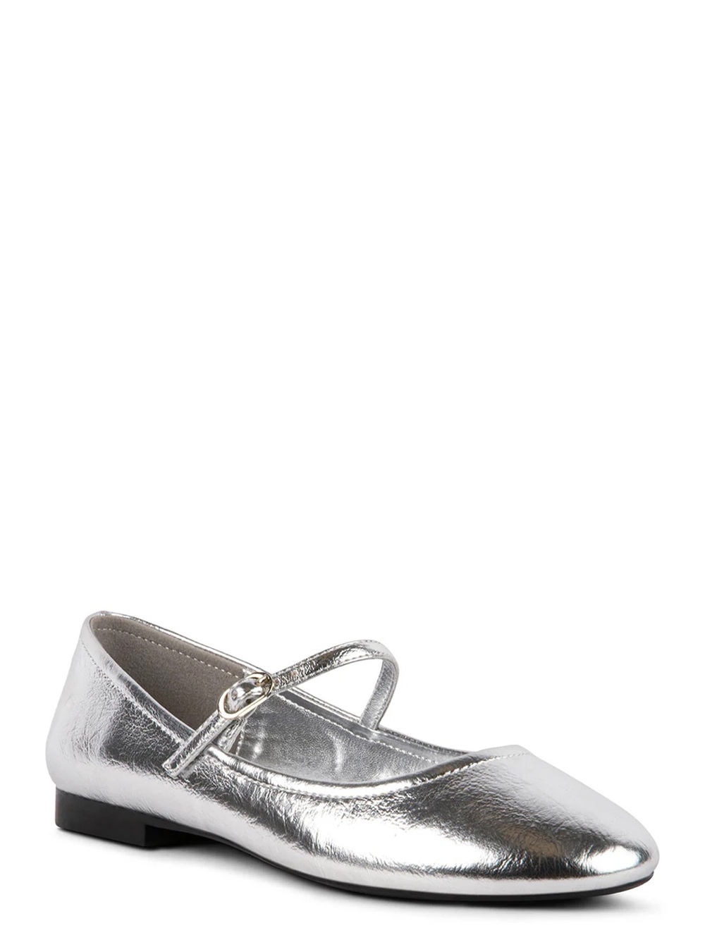 Steve Madden Silver Danseur Mary Jane Ballet Flats